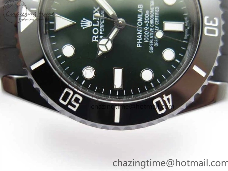 Edition SA3135 Black Black Green Strap Rubber Submariner Best 5GF Ceramic Dial on 40mm 0425